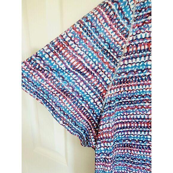 Reel Legends 4X Red White Blue V- Neck Shirt Top Reel-Tec Performance SS - Picture 4 of 5